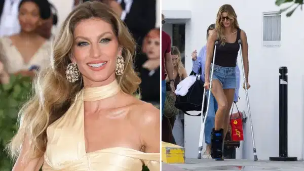 Eski Victoria's Secret meleği Gisele Bündchen koltuk değnekleriyle görüntülendi