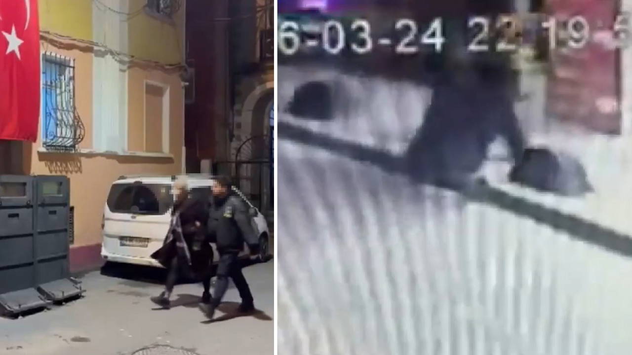 Taksim'de güpegündüz hırsızlık: Kaldırımda bırakılan pazar arabasını çaldı, tutuklandı