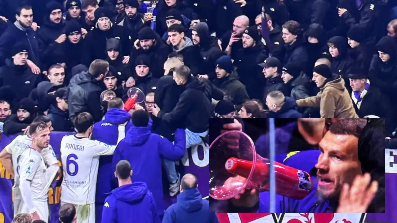 Fiorentina'da taraftarlar öfkeli: Edin Dzeko megafonla seslendi!