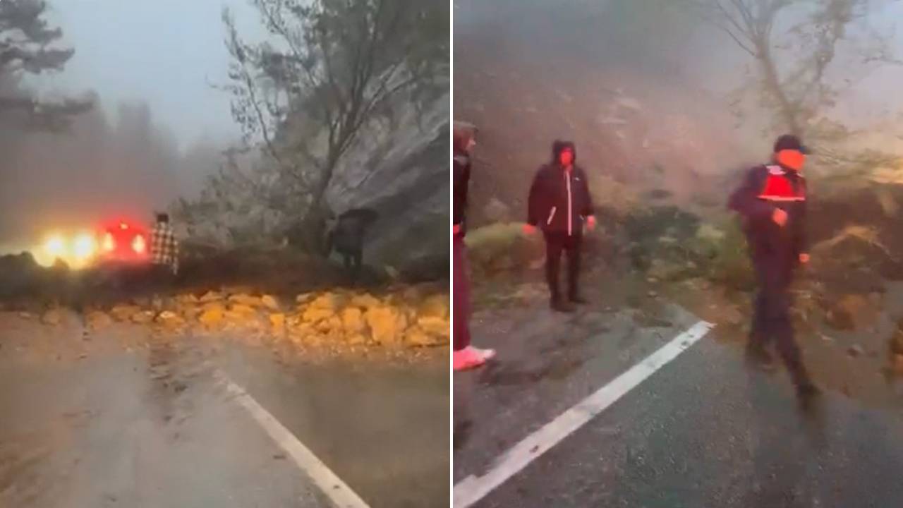 Uludağ yolunda heyelan oluştu: Karayolları ekipleri ulaşıma açtı