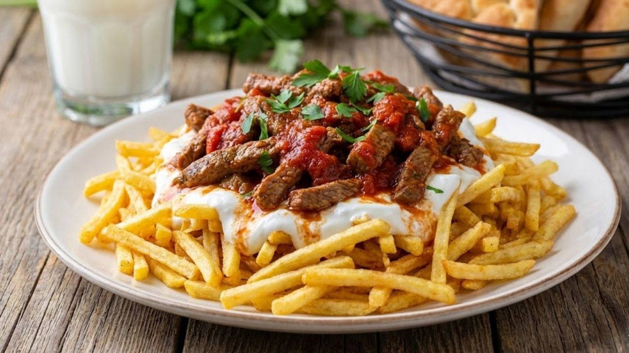 Çıtır patates yatağında çökertme kebabı tarifi...