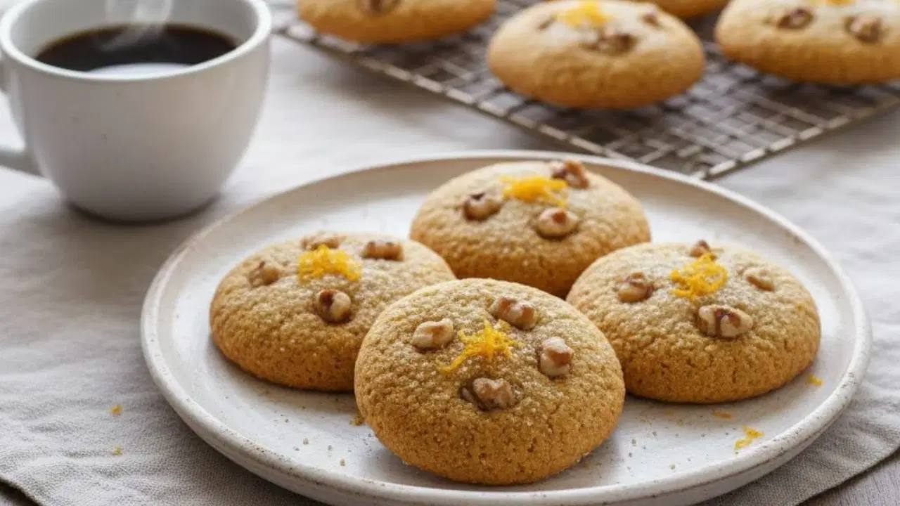 Çay saatlerine nefis bir kış dokunuşu: Portakallı cevizli kurabiye tarifi