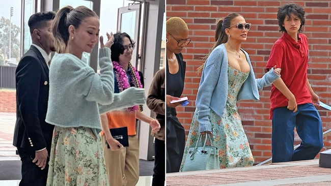 Jennifer Lopez oğlunun mezuniyetinde gözyaşlarını tutamadı
