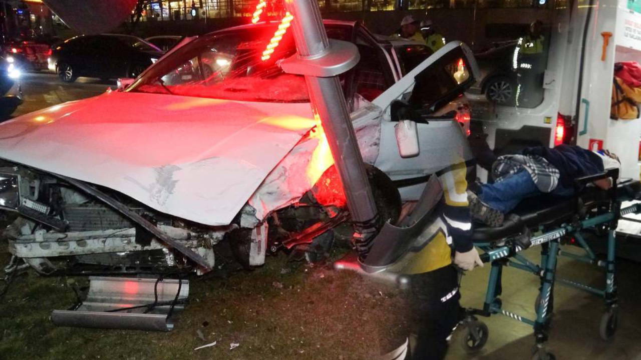 Polisten kaçan ehliyetsiz sürücü kazaya neden oldu