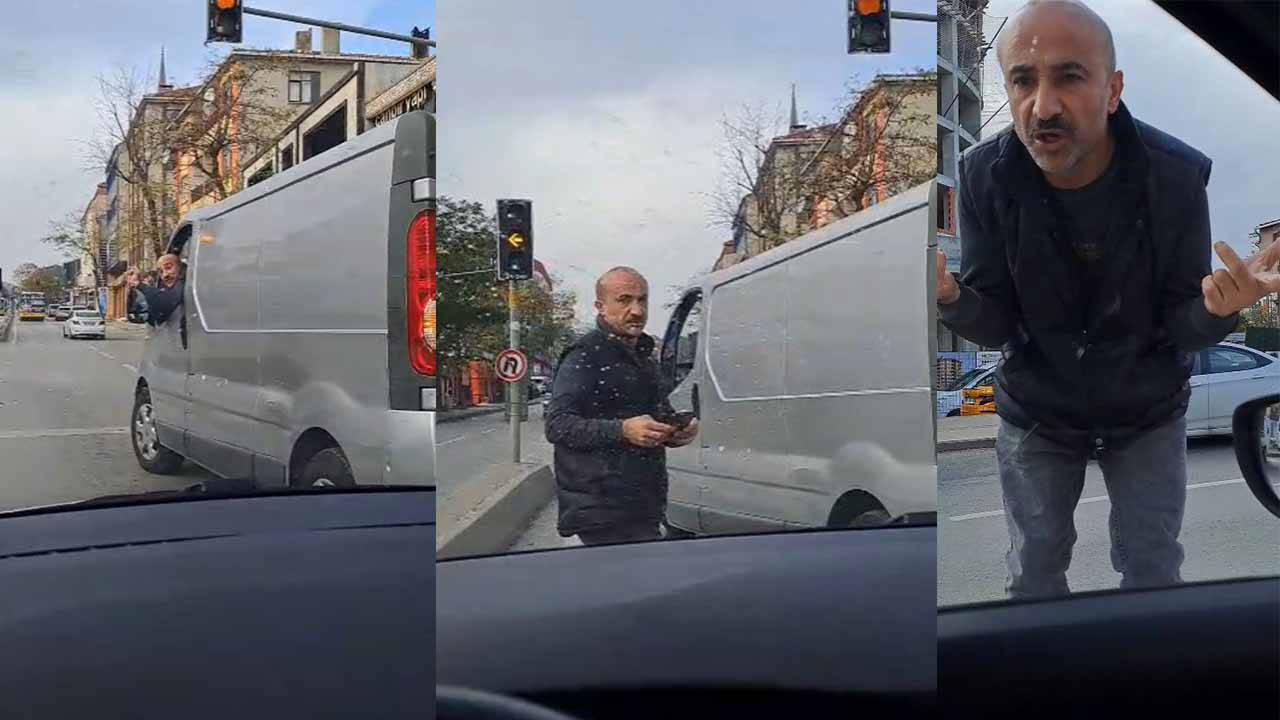 Ümraniye'de yol verme tartışması kamerada