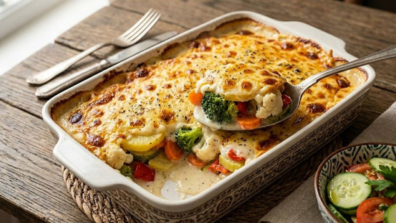 Akşam yemeğine hafif ve doyurucu lezzet: Fırında beşamel soslu sebze graten tarifi