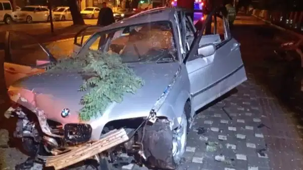 Bursa'da otomobil ağaca çarptı: 2 ağır yaralı!