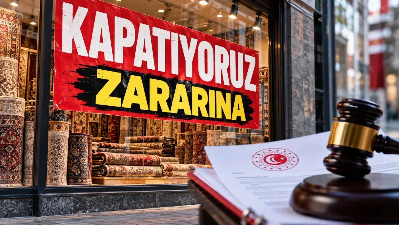 'Kapatıyoruz, zararına' yazısı astılar: Bakanlıktan halı mağazasına 'yanıltıcı ilan' cezası