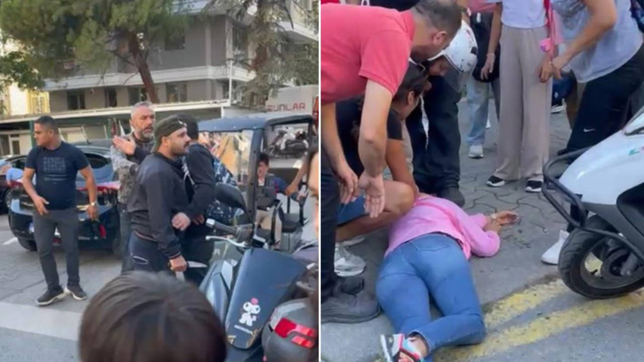 Okulun önünde velilere saldırdı!