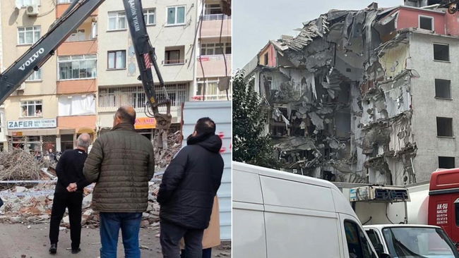 Yıkımda kopan parça kafasına düştü