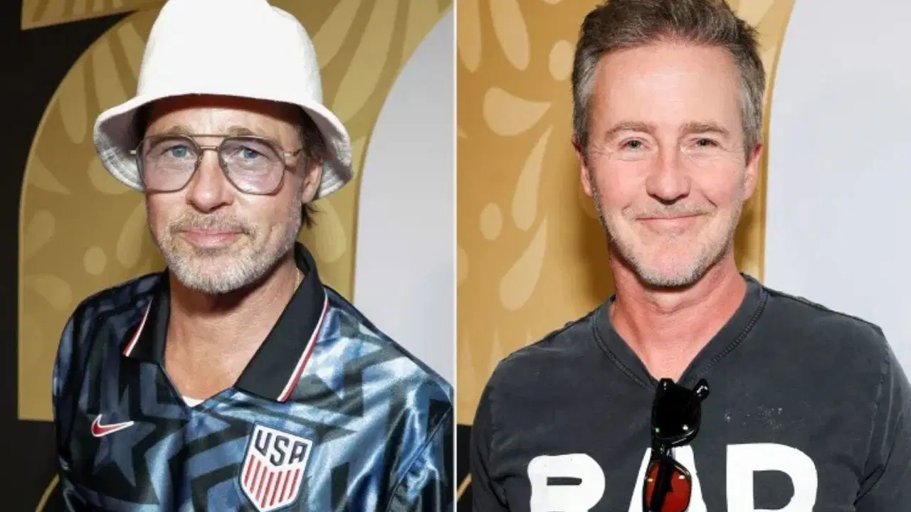 Brad Pitt ve Edward Norton, Türkiye-ABD maçını tribünden izledi... Fight Club esprileri sosyal medyayı salladı: 'Hala kendi kendine konuşuyor'