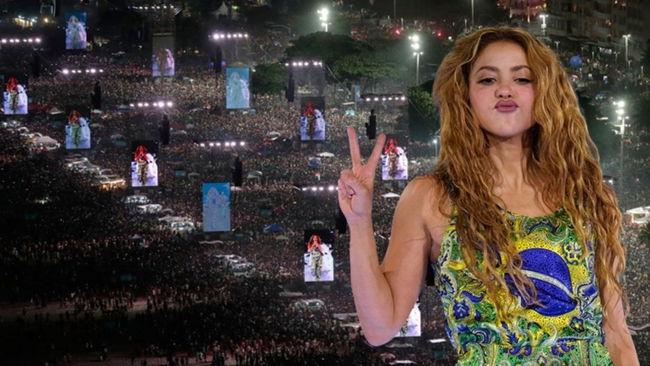 Rio'da Shakira rüzgarı: 2 milyon kişilik ücretsiz dev konser
