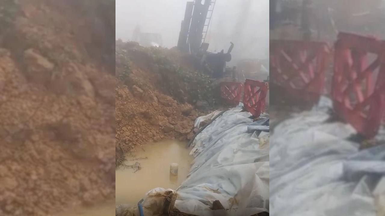 Giresun'da faciadan dönüldü: Heyelanda sondaj makinesi toprak altında kaldı