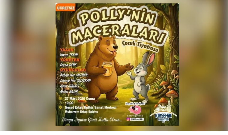 Kırşehir Belediyesinden tiyatro gününde çocuklara özel gösterim