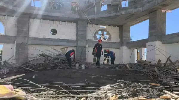 Adıyaman’da feci olay... İnşaat halindeki caminin kubbesi çöktü: Yaralılar var!