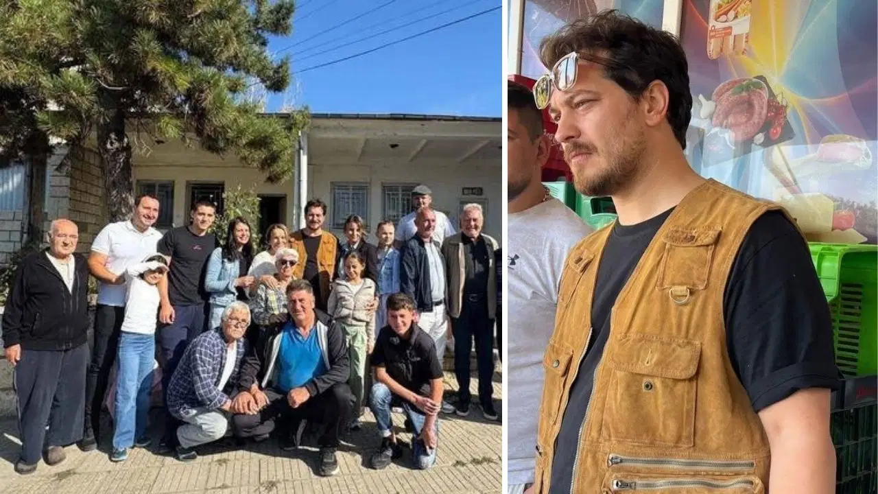 Çağatay Ulusoy ailesiyle birlikte Bulgaristan'daki köyüne gitti
