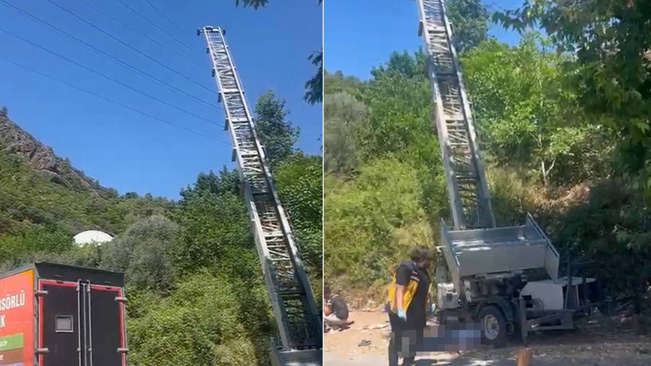 Eşya taşıma asansörü elektrik hattına düştü: 2 işçi hayatını kaybetti
