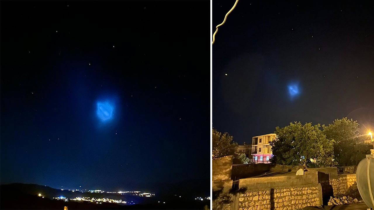 Esrarengiz görüntüye anlam verilemedi... Birçok ilde parlak mavi bir ışık kümesi görüldü!