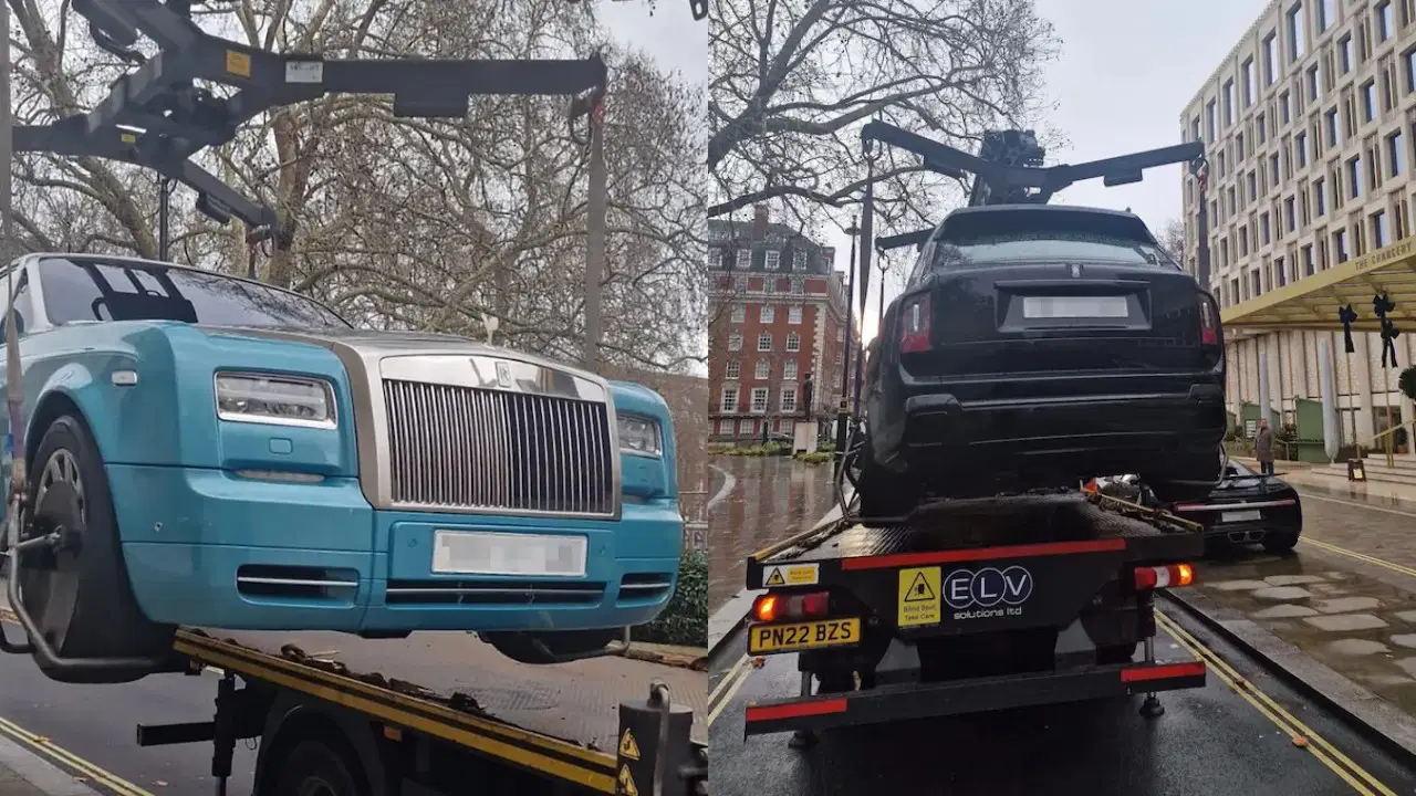 Londra’nın kalbinde lüks arabalara müdahale