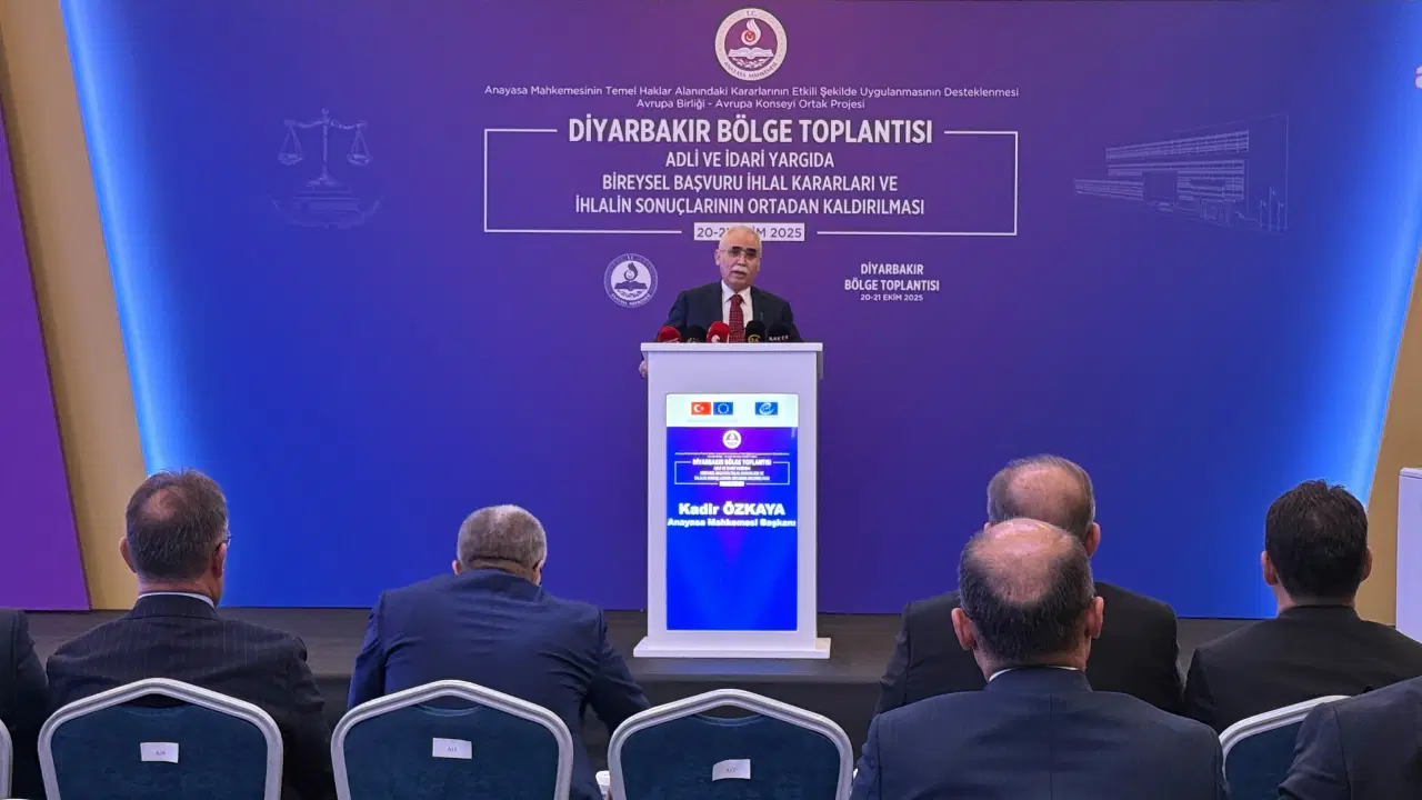 Anayasa Mahkemesi, Yargıtay, Danıştay ve Avrupa Konseyi yargıçları Diyarbakır’da… Anayasa Mahkemesi Başkanı Özkaya'dan önemli mesajlar
