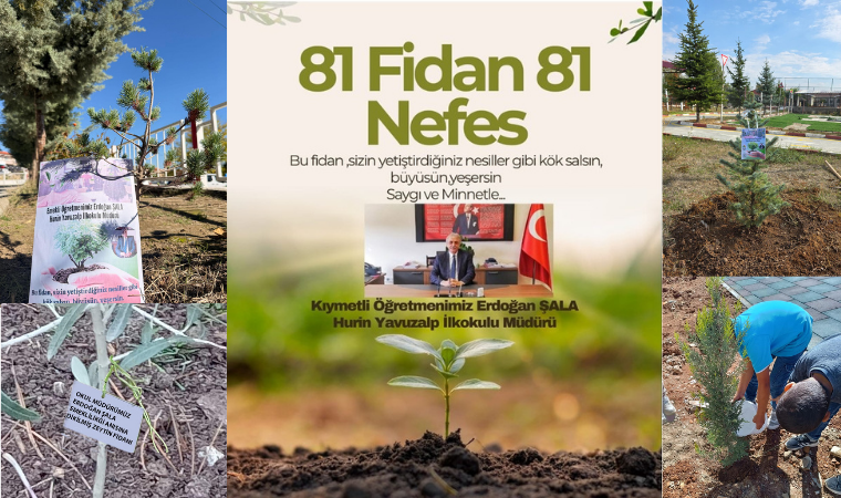 Öğretmenlerden 81 il 81 fidan projesi