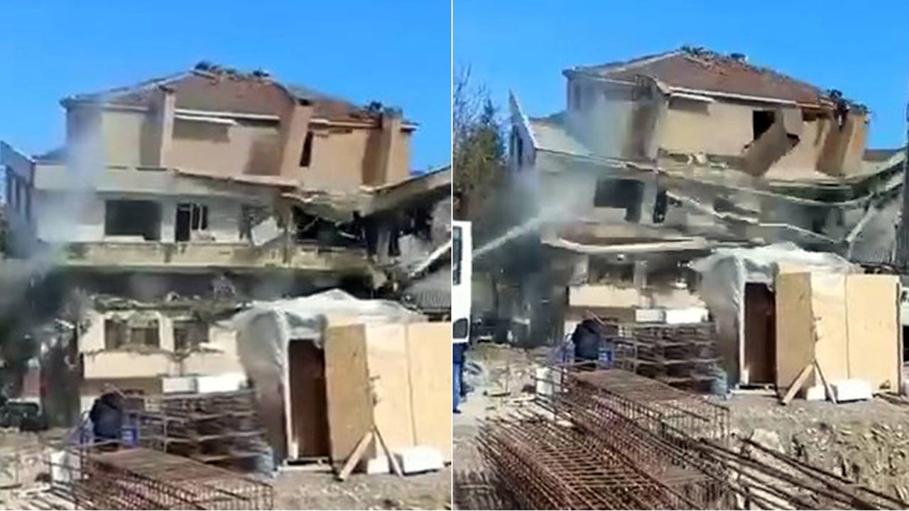 Avcılar’da kentsel dönüşüme giren bina tek darbeyle yıkıldı