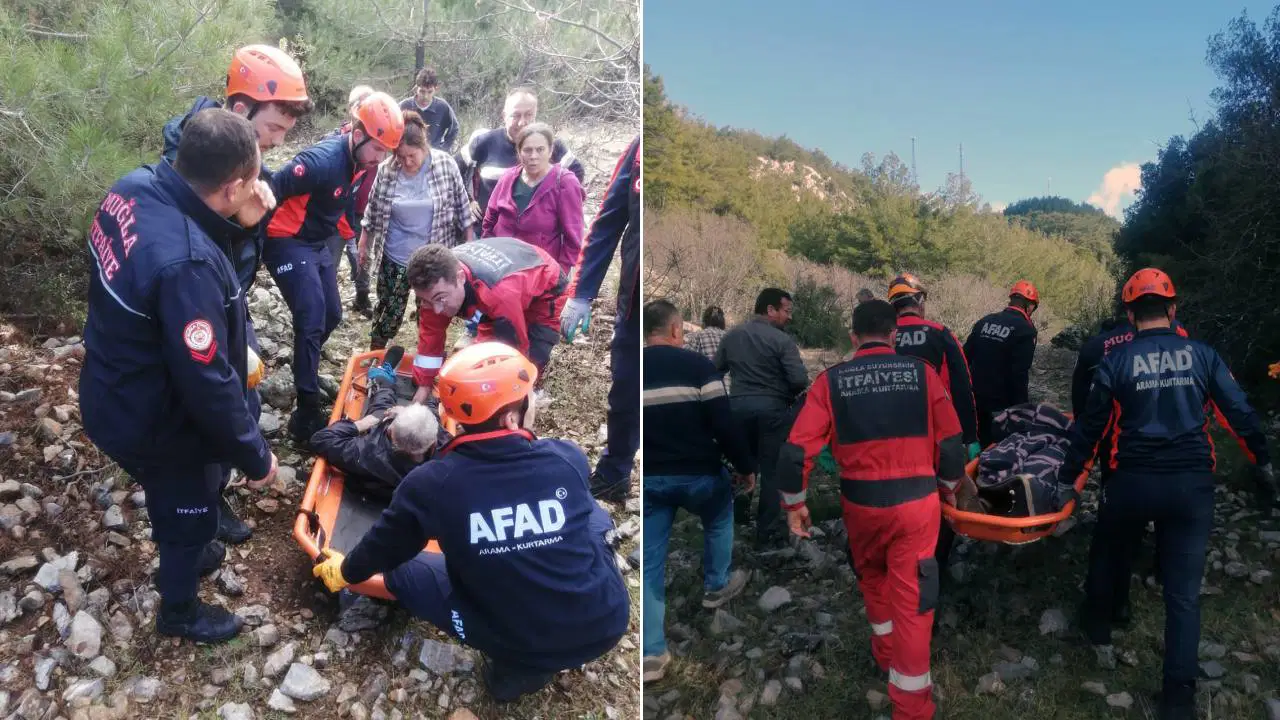 Hayvan otlatırken kayalıklardan düştü!