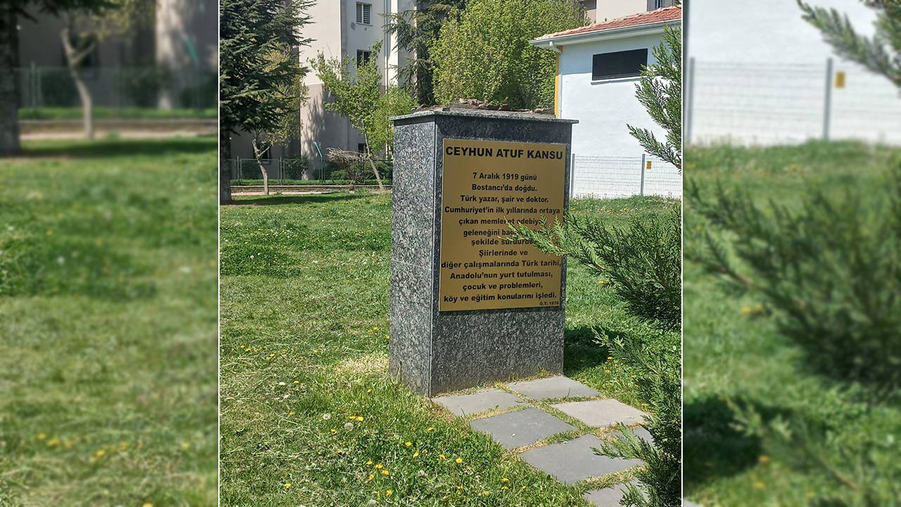 Cumhuriyet aydını Ceyhun Atuf Kansu'nun büstü çalındı