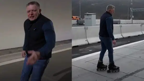 Slovakya’nın en uzun tüneli açıldı: Başbakan paten kaydı