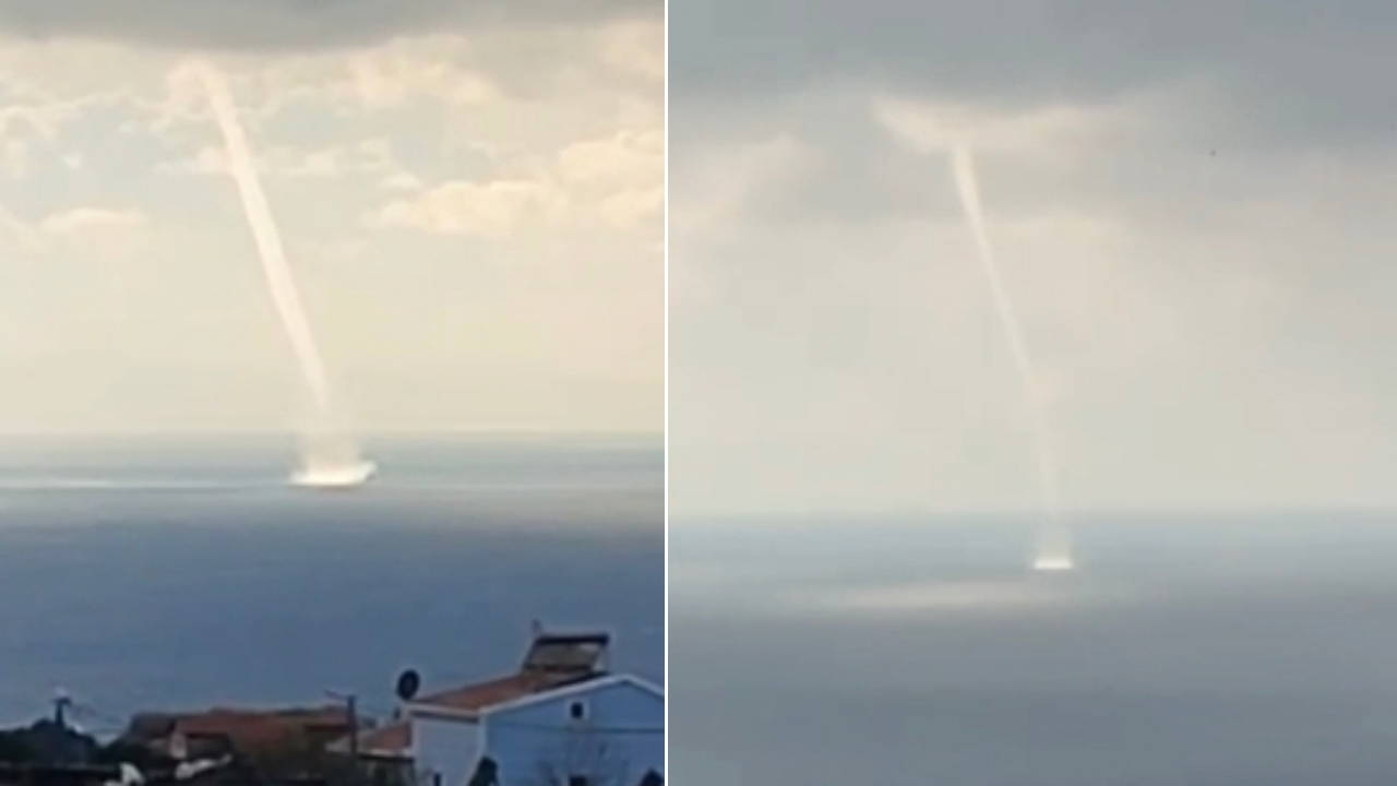 İstanbul'da hortum görüldü: O anlar kameralara yansıdı!