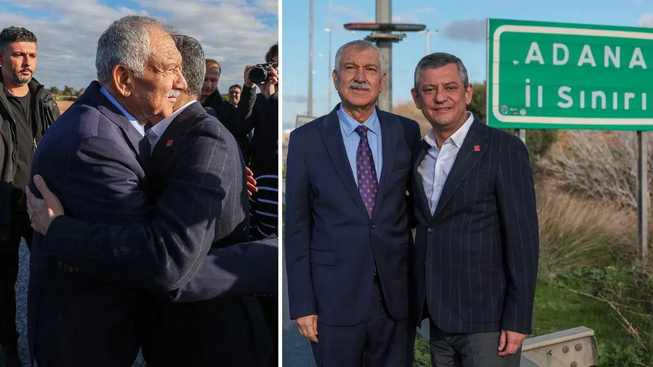 Zeydan Karalar, Özgür Özel'i Adana il sınırında karşıladı