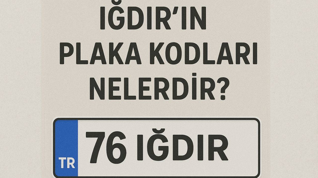 Iğdır'ın plaka kodu ne? Iğdır'ın plaka numarası kaç? Iğdır ve ilçelerinin plaka harfleri...
