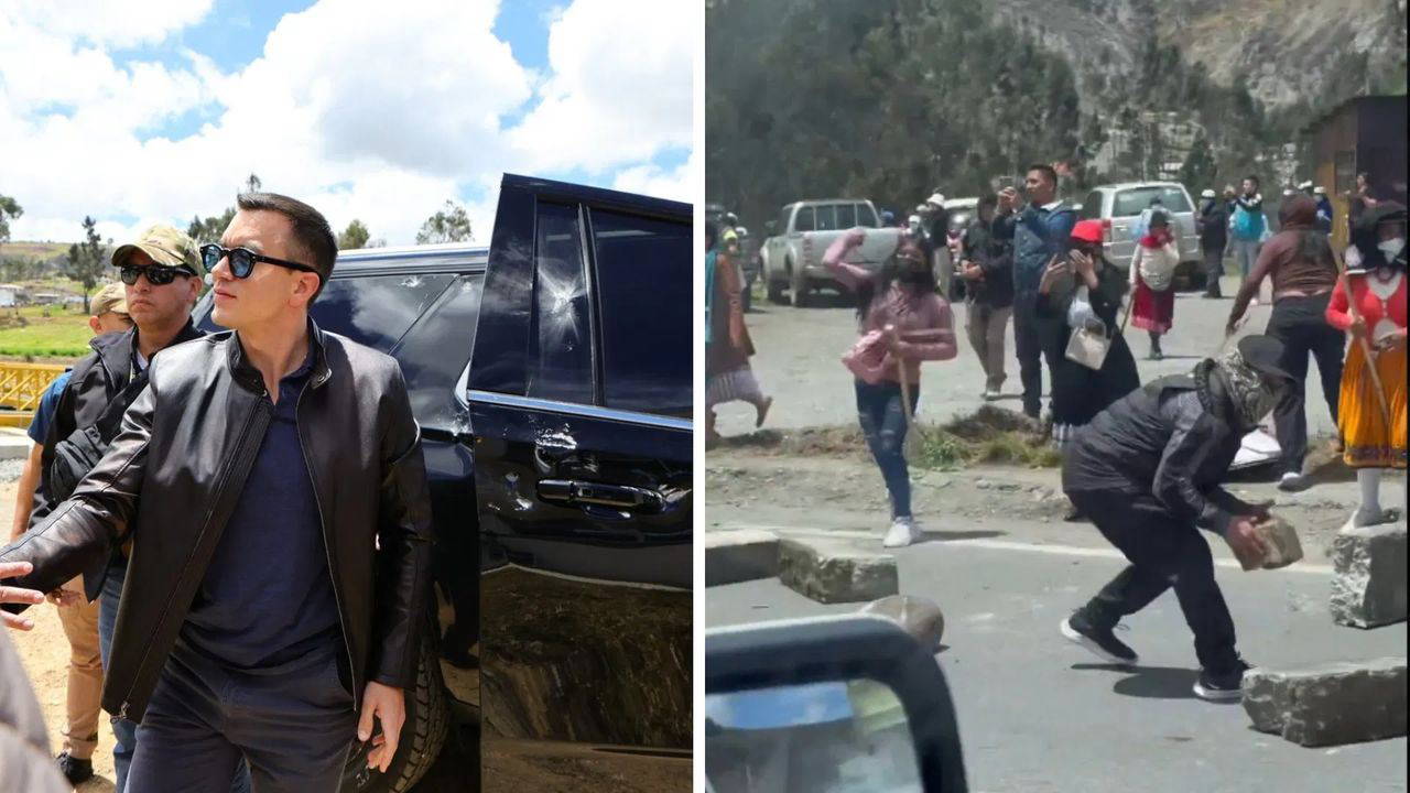 Ekvador Devlet Başkanı Noboa'nın konvoyuna taşlı saldırı