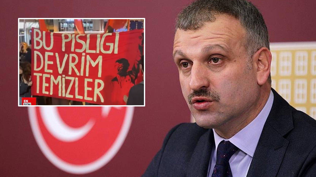 Saray'ın hedefi bu sefer de pankart oldu, sert tepki geldi!