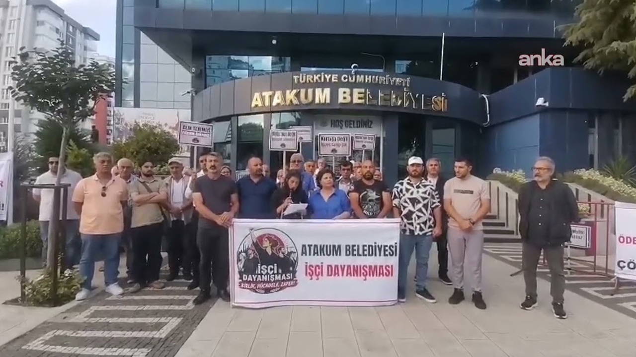 Atakum Belediyesi işçileri açlık grevinin ikinci gününde: 'Artık sözün bittiği yerdeyiz'