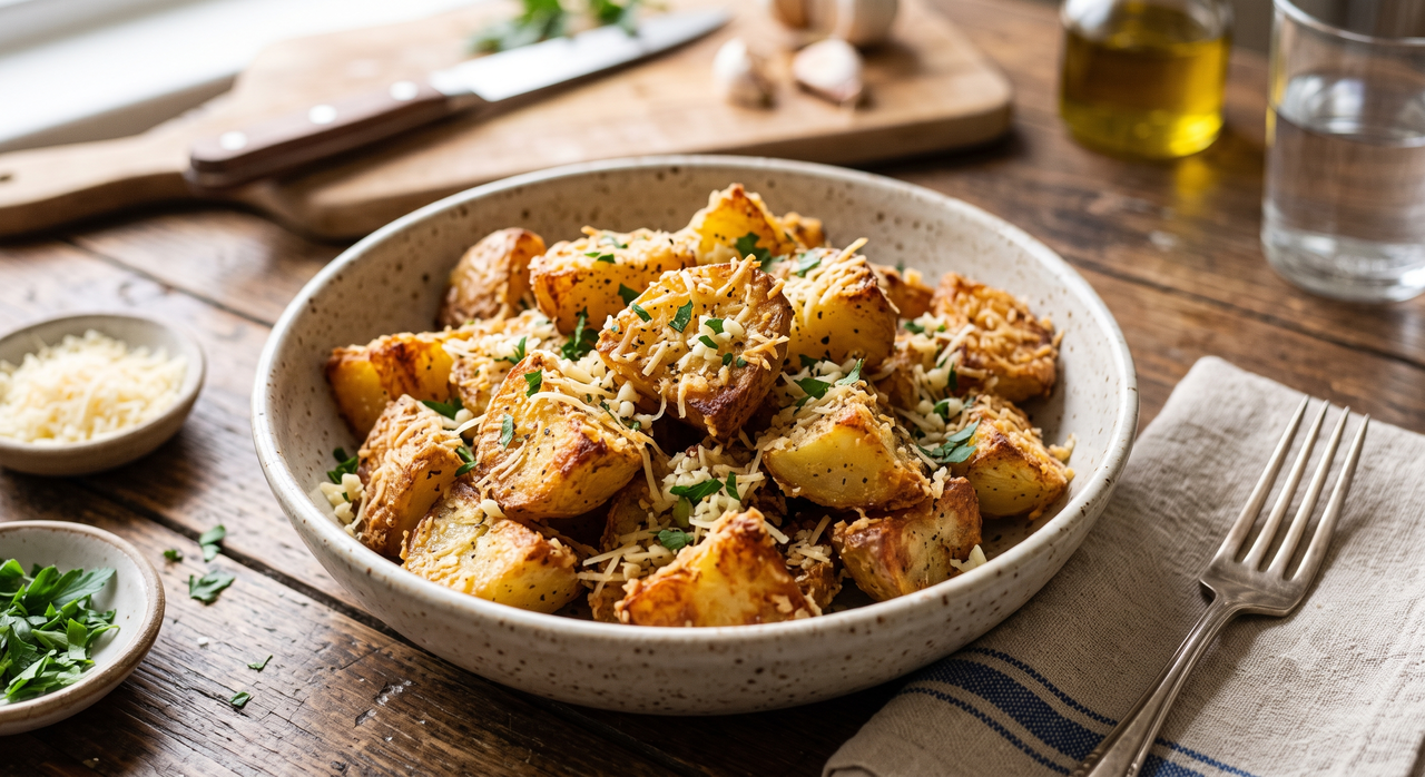 Parmesanlı ve sarımsaklı çıtır patates tarifi