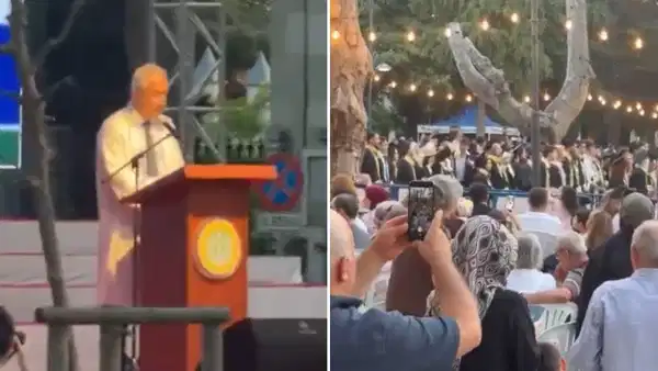 Ekrem İmamoğlu'nun diplomasını iptal eden İstanbul Üniversitesi Rektörü Osman Bülent Zülfikar'a protesto