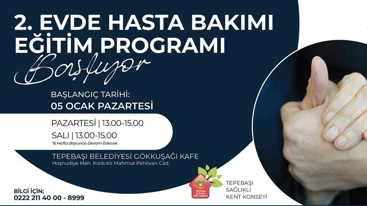 Tepebaşı’nda evde hasta bakımı eğitim programı başlıyor
