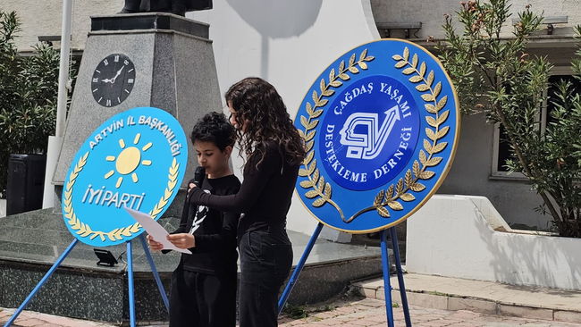 Ortaokul öğrencisinin konuşması 23 Nisan’a damga vurdu