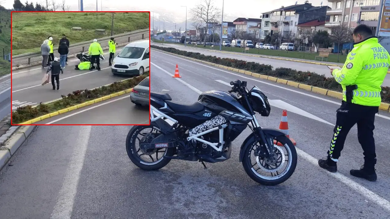 Kontrol noktasından kaçan motosikletli polise çarptı