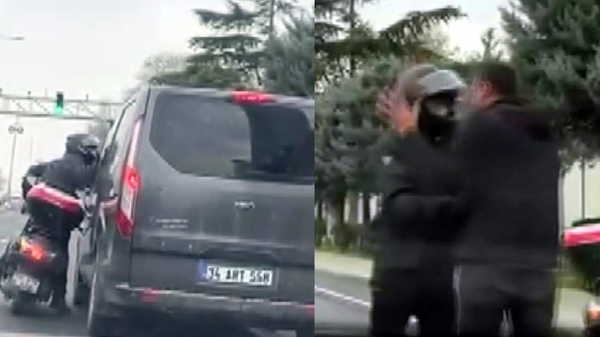 İstanbul'da sıcak dakikalar... Trafikte yumruklar havada uçuştu!