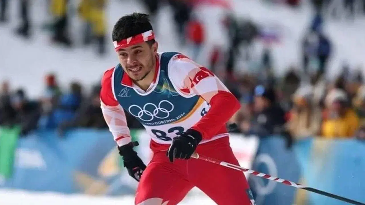 Milli sporcu Abdullah Yılmaz, kayaklı koşuda 80. oldu!