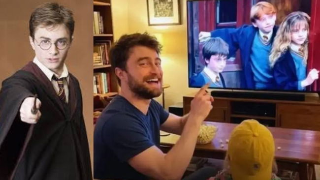 Daniel Radcliffe’ten gülümseten anlar: Oğluyla Harry Potter izledi