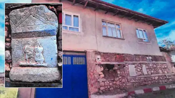 Evin duvarındaki tarihi eseri çalıp, tahrip etti: Muhtar tutuklandı