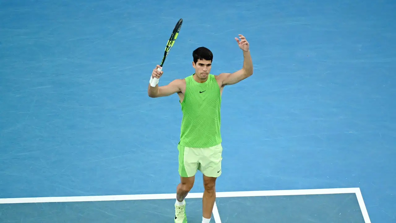 Avustralya Açık'ta tek erkeklerde ilk finalist Alcaraz