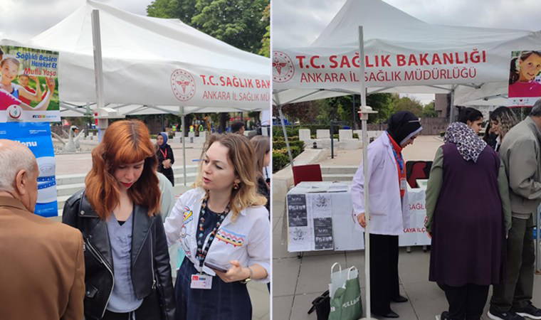 Kızılay Meydanı'nda boy-kilo kontrolü başladı