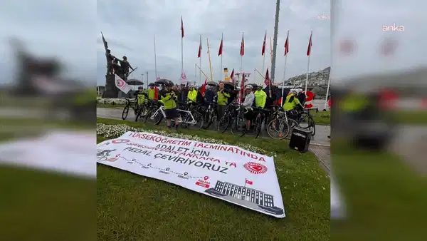 ÜNİPERSEN'in 'Yükseköğretimde adalet için pedal çeviriyoruz' eylemi başladı