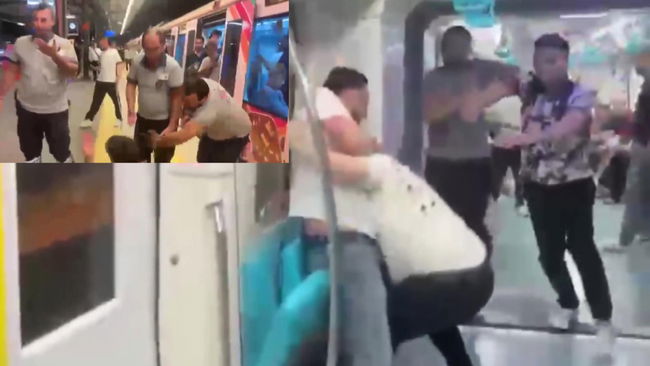 Marmaray'da yumruklu kavga: Güvenlik ve temizlik görevlilerine saldırdılar