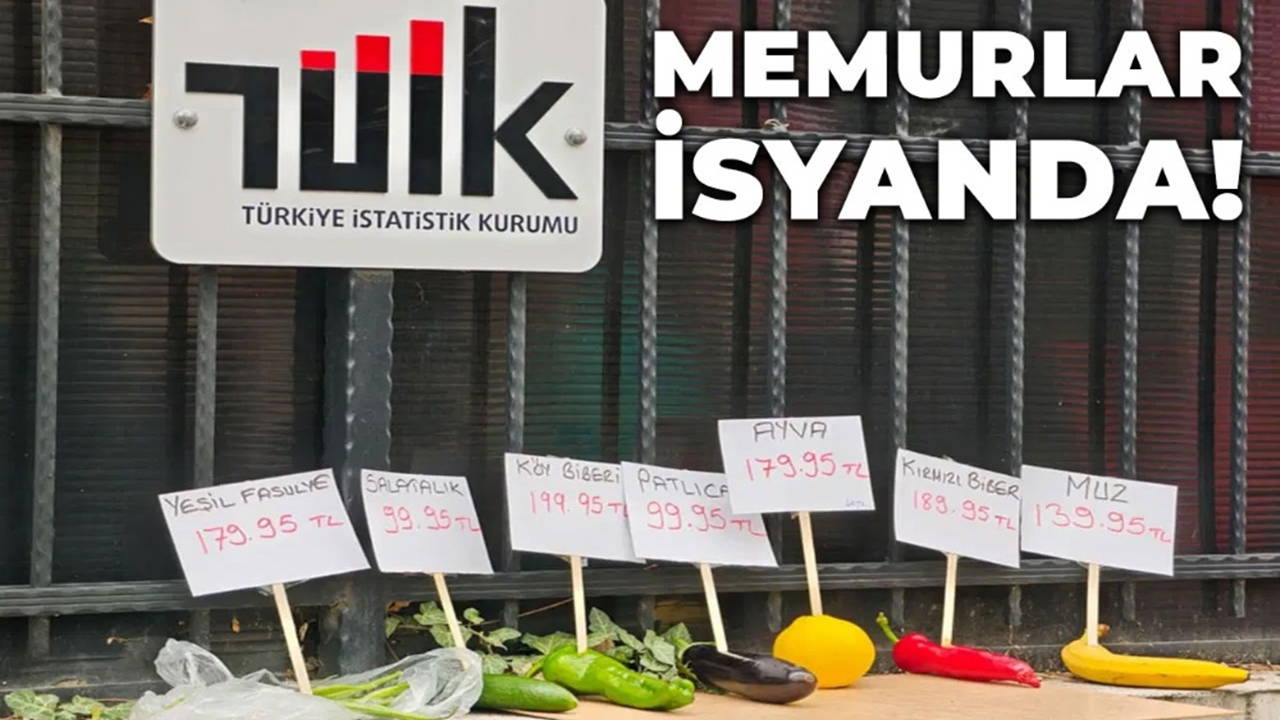 Birleşik Kamu-İş'ten TÜİK önünde enflasyon eylemi: 'Titanik batarken müzisyenlerin çalmaya devam etmesi gibi'