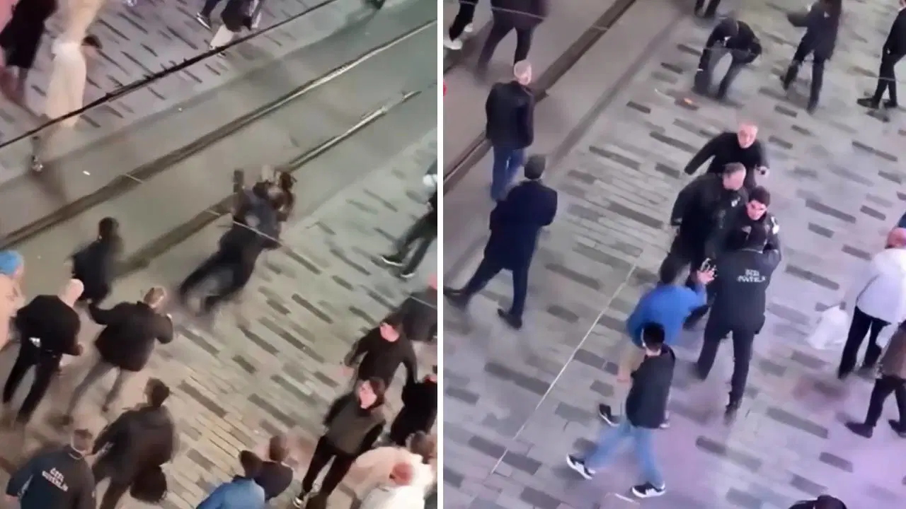 İstiklal Caddesi’ndeki AVM'de tekmeli yumruklu kavga!